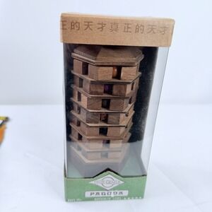 True Genius: Pagoda Wooden Brainteaser Puzzle